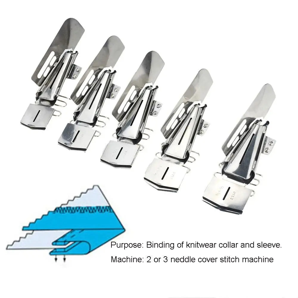 Adjustable Steel Sewing Binder Folder Attachment for Cylinder Bed Machines, Multiple Sizes