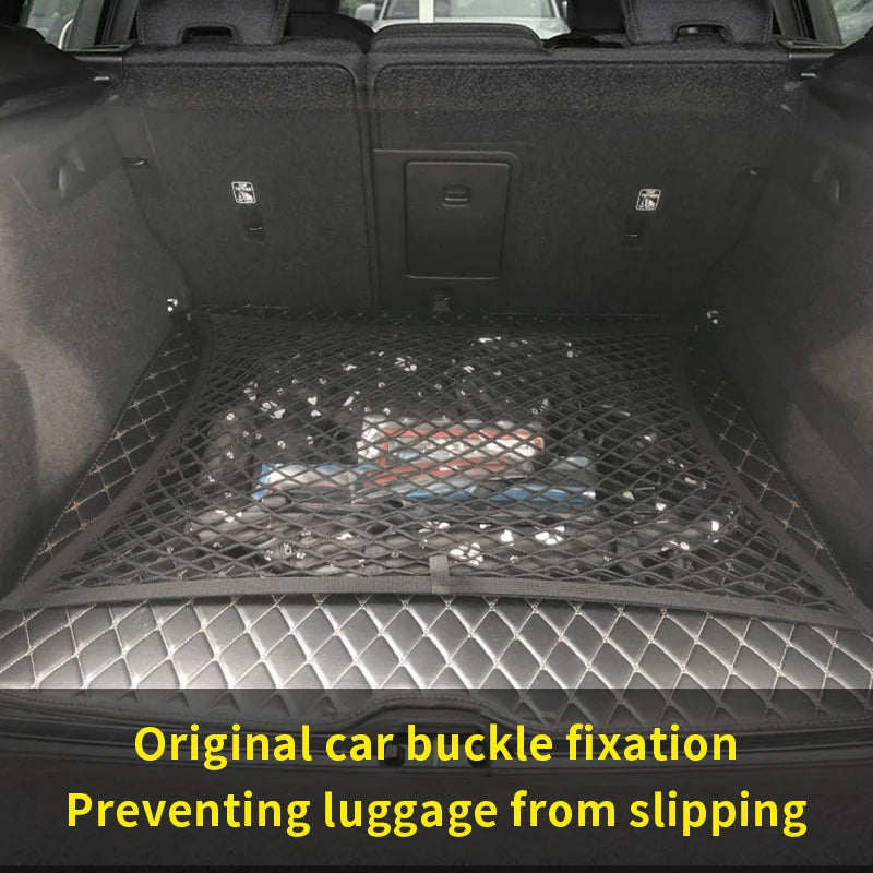 Car Trunk Net For Wey Tank 300 GWM HEV 2023 2022 2021 2020 Trunk Net Mesh Elastic Nylon Luggage Storage Auto Interior Accessorie