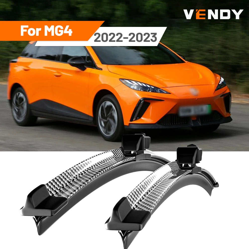 For MG 4 MG4 2022-2023 2pcs Front Windshield Wiper Blades Windscreen Wipers Carbon Fibre & Black