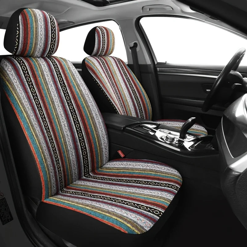 Multi-Color Baja Saddle Blanket Weave Universal Car Seat Cover