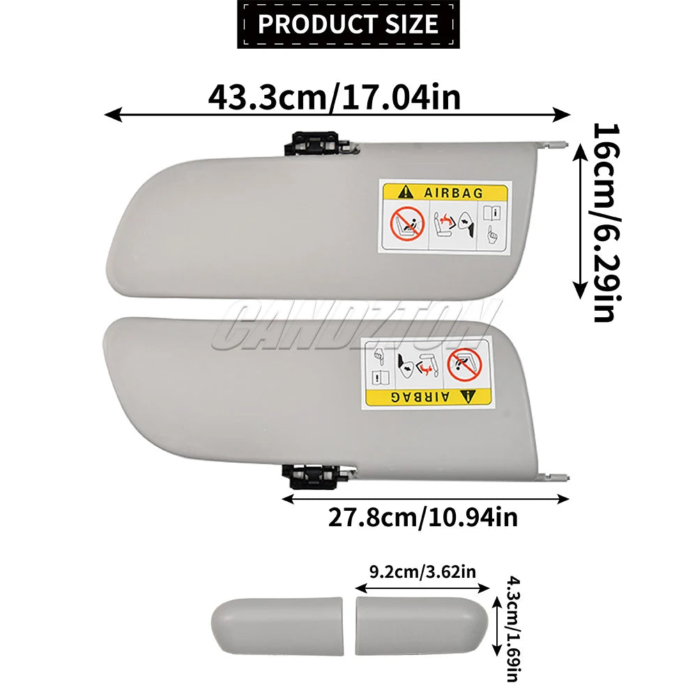 Citroen C3 II Zenith sun visor interior sunshade replacement, left/right options, 1613251480