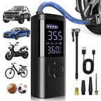 2025 New Multifunctional Cordless Air Pump Portable Air Compressor&Inflator,7-in-1 LED Display,Flashlight Inflatable Pump