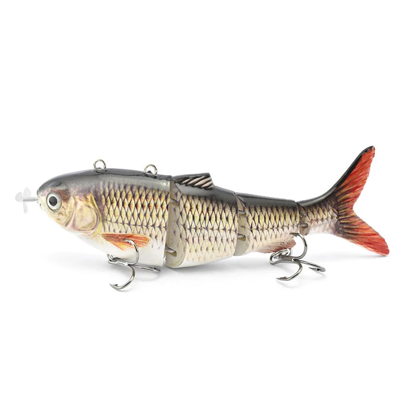 Automatic Swimbait Electric Robotic Fishing Lure 4-Segement Auto Multi Jointed Bait USB Rechargeable Wobbler Pesca Accessories