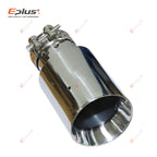 Stainless Steel Exhaust Muffler Tip Beveled Silver Universal 51-77mm Inlet, 89-114mm Outlet