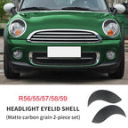 ABS Glossy And Matt Black Color Angry Eyelid For MINI Cooper F65 F66 F54 F55 F56 F57 R55 R56 R57 R58 R59 Car headlight sticker