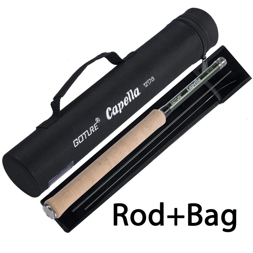 Goture Tenkara Fly Fishing Rod Combo 3.6m Ultralight Carbon Fiber Rod with Line Lure Clipper Portable Tenkara Rod Set Tackles