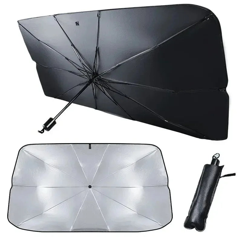 Car Sunshade Car Sunshade Retractable Sunscreen Heat Insulation Front Windshield Parasol Summer Sunscreen Products