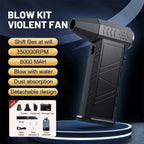 Violent Fan 400000RPM Powerful Air Blower Vacuum Dust Cleaner Type-C Charging Strong Winds 53m/s Brushless Turbo Jet Blower ﻿