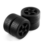 RS RC car tires 102x45mm black rubber, 17mm hex, for Arrma 1/7 Infraction, 4pcs