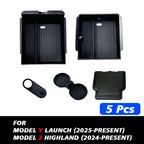 TEKSY Center Console & Armrest Storage Box Set for Tesla Model Y 2025-2026 Juniper, ABS