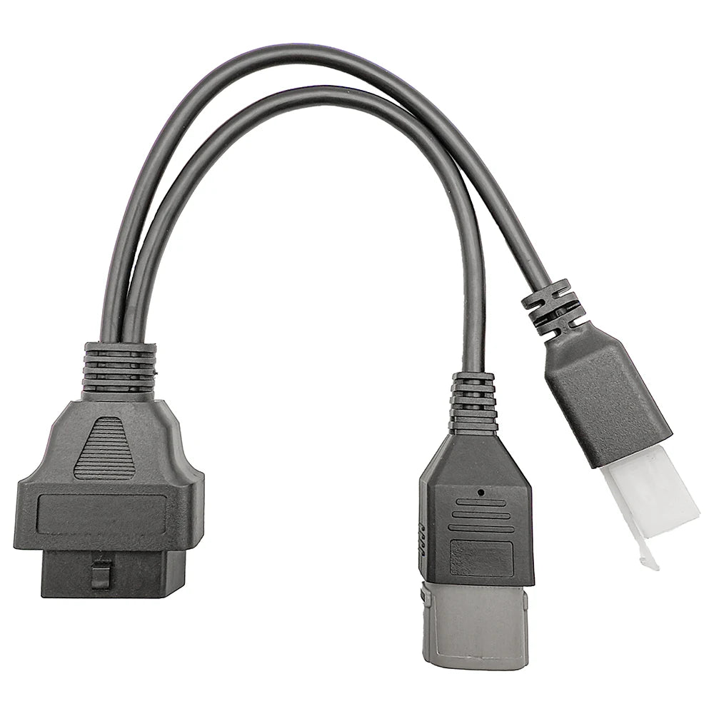Suzuki Motorcycle Diagnostic Adapter Cable 4-Pin + 6-Pin to OBD Scanner Extension