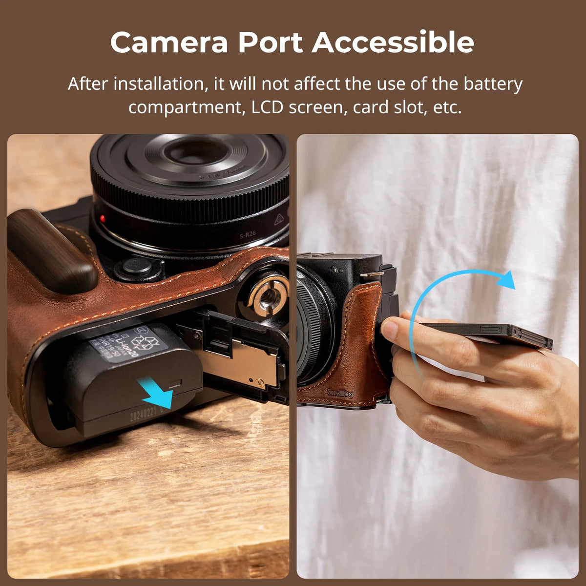 SmallRig Leather Half Case for Panasonic LUMIX S9 4703