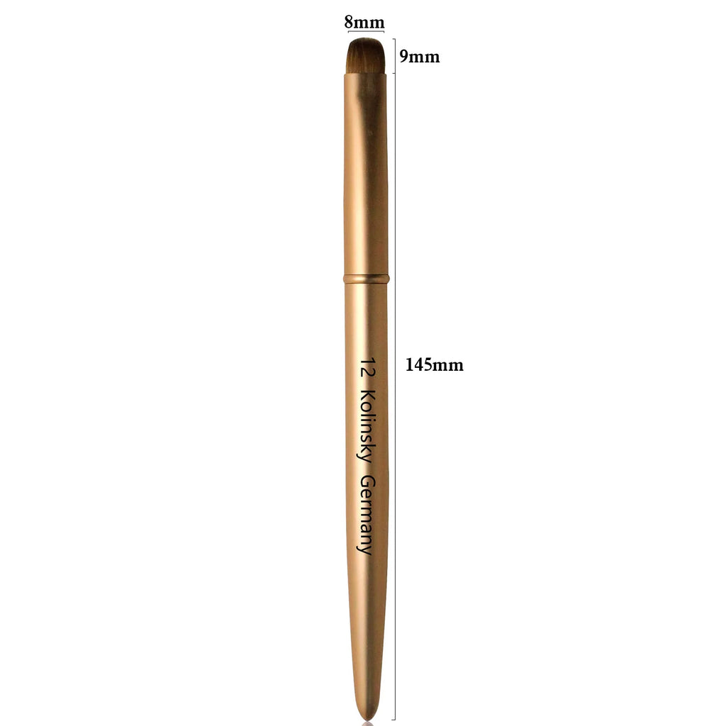 French nail art brush for acrylic & UV gel, elegant handle, blue/red/light gold styles