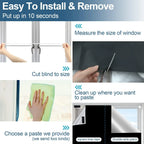 100% Blackout Window Cover Darkest Light Block Black Privacy Film Anti Look House Home Tint Glass Cloth Portable Curtain Bedroom