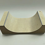 Fingerboard Halfpipe Ramp Wooden U-Ramp for Tech Deck Stunts Portable Desktop Railing for Professional Practice and Beginner