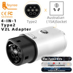 Feyree Type 2 V2L discharger adapter EV vehicle-to-load power converter, 10A/15A socket options