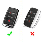 Carbon Fiber Car Key Fob Cover Chain Case For Land Range Rover Sport Evoque Defender 90 110 130 Discovery Velar Jaguar XF F-PACE