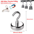 Super Strong Fishing Magnets, Heavy Duty Salvage Searcher, Powerful Search Magnet with Eyebolt For Salvage Magnetic Fishing