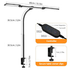 3-Head 16W LED Desk Lamp for Home Office Eye Caring Architect Desk Light 5 Color 10 Leves Dimming Computer Monitor Table Light