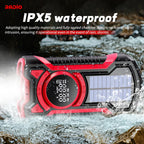 Emergency Radio Hand Crank Solar 5000mAh, IP65 Waterproof Dustproof Bluetooth 5.3 Portable AM/FM/NOAA Weather Alert Radio