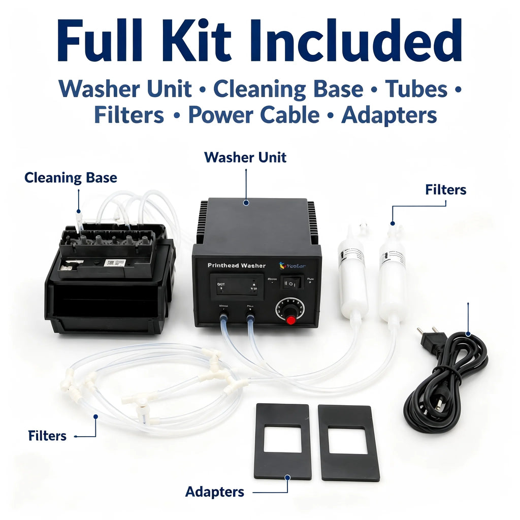 DTF Printhead Washer Cleaner Flush Machine Clean Kit Flusher For Epson L1800 L805 1390 XP600 DX6 i3200 Print Head Unclog Unblock