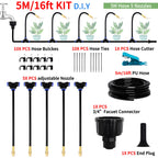 DIY Free Bending Universal Spray Kit For Greenhouse Garden Flowers Plant Watering Irrigation Patio Misting Cooling System