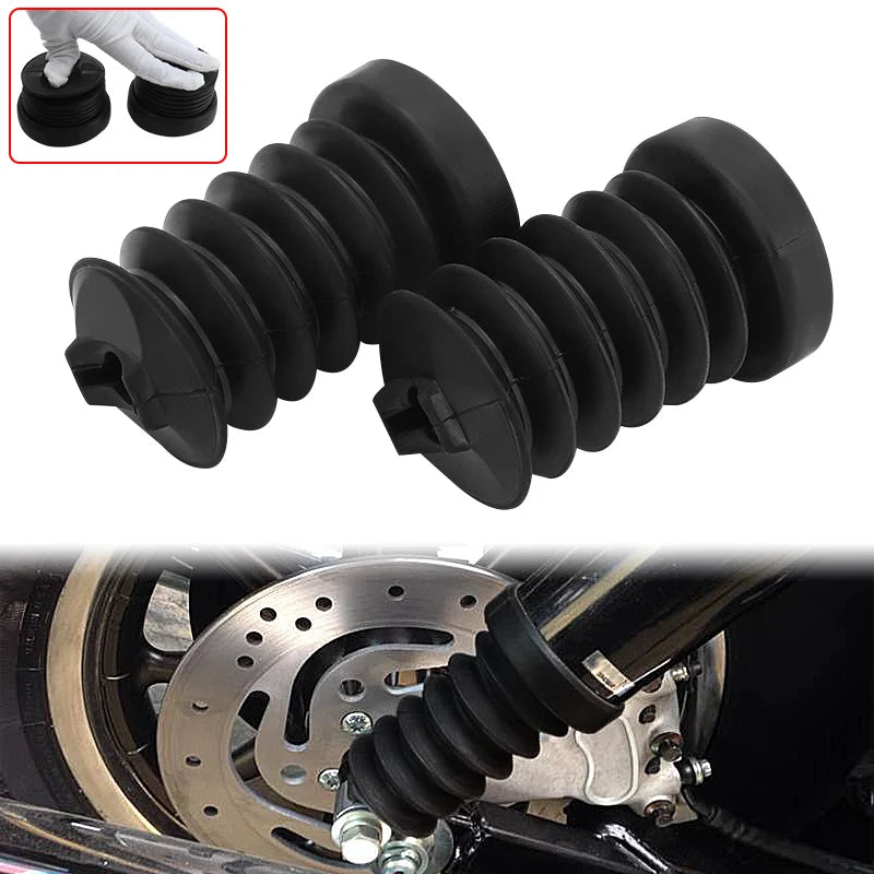 Rubber Rear Fork Boots Shock Absorber Covers Protector Gaiter Gators For Harley Touring Street Electra Glide Road King 1997-2013