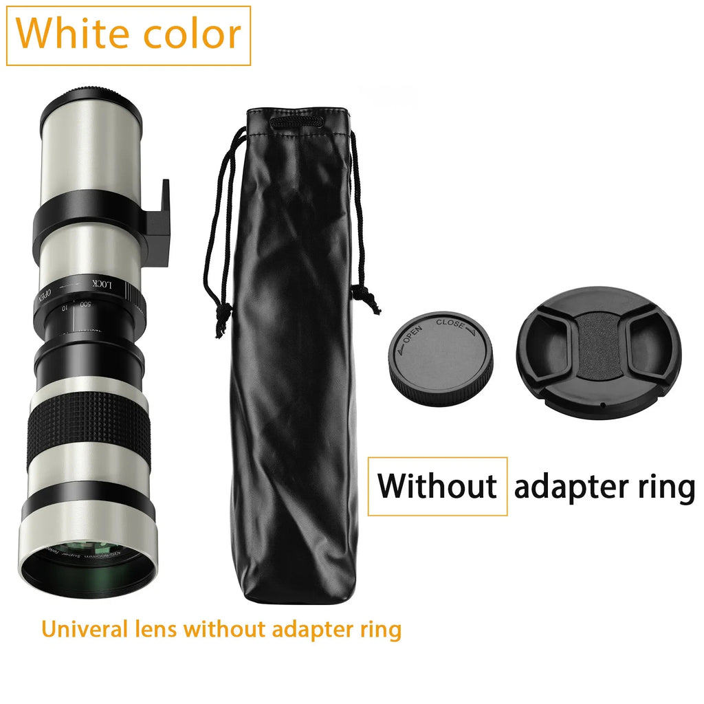 Lightdow 420-800mm f/8.3-f16 Manual Telephoto Zoom Lens for Canon EOS R1 80D T3 T4 T5i T6 Nikon Sony Olympus Pentax DSLR Cameras