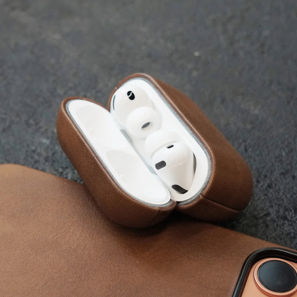 YMW Genuine Leather Case for AirPods Pro 3 Luxury Cowhide Cases Wireless Bluetooth Headset Cover