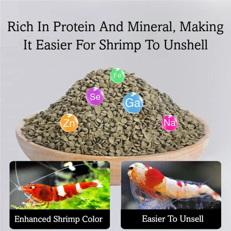 Crystal Shrimp Feed Natural Freshwater Ornamental Prawn Food Crayfish Feed With Spirulina Protein Calcium Balanced Nutrition