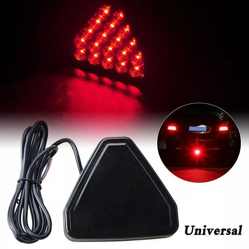 Universal 19LED Brake Signal Light F1 Triangle Style Sport Car Rear Third Brake Lights Auto Tail  Warning Lamp 12V For JDM BBA