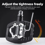ROCKBROS Bicycle Pedals Half Lock Flat Pedal 2-in-1 Anti-slip Nylon MTB Bike Pedals Dustproof Flat Cleat Platform for Shimano
