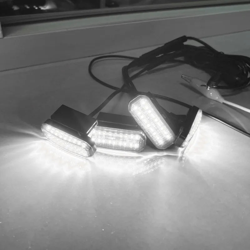 18LED Front Grille Light For Nissan Navara/Terra Car Daytime Running Light Wheel Eyebrow Lamp For Pickup Offroad 12V
