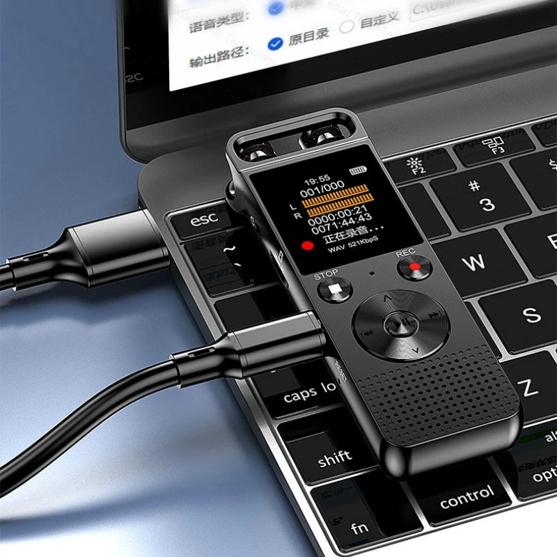 GL-99 Digital Voice Recorder with Dual Microphone, Voice Activated, 8-128GB