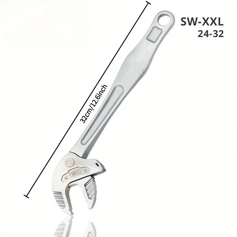 Heavy-Duty Industrial Crab Claw Wrench Self-Adjusting Ratchet Wide Jaw for Automotive Piping Manufacturing