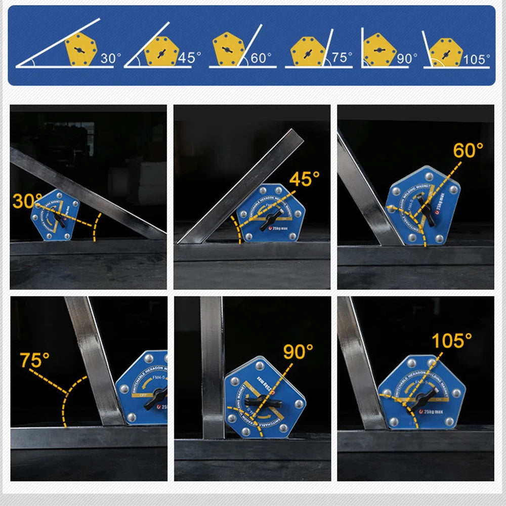12.5/25/50/75Kg Magnetic Welding Holders Angle Solder Arrow Magnet Weld Fixer Positioner Ferrite Holding Auxiliary Locator Tools