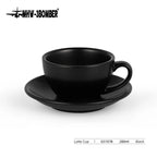 MHW-3BOMBER Coffee Cups Classic Latte Art Cups with Saucer 280ml Tea Cup Ceramic Espresso Mug Kitchen Bar Coffee Accessories