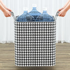 Houndstooth Storage Bag Large Capacity Folding Clothes Portable Wardrobe Sorting Clothes Storage Box With Handle For Bedding