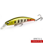 TSURINOYA 6pcs DW75 Sinking Jerkbait Fishing Lure 70mm 8.9g Minnow Hard Lure With Hook ABS Plastic Isca Artificial Leurre