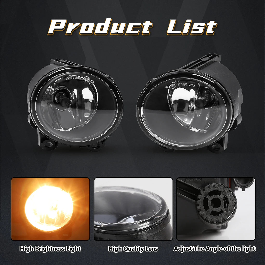 BMW Fog Light Daytime Running Lamp Replacement 63177839865 63177839866 Halogen/LED