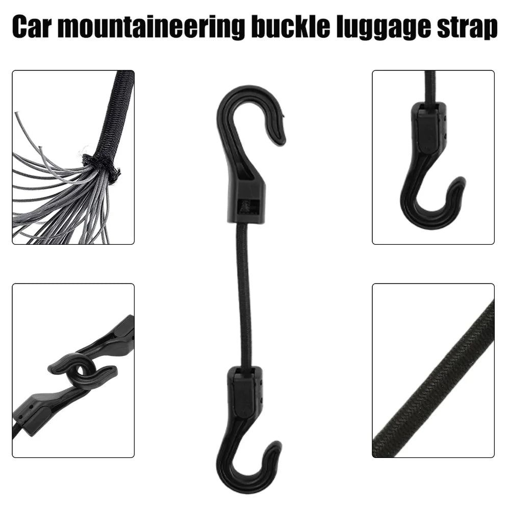20/1pcs 32cm Strechable Bungee Cord with Hook Versatile Elastic Rubber Rope Cycling Luggage Binding Ropes Camping Accessories