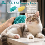Oitabi Soft Rubber Pet Brush for Short Hair Dogs & Cats, Wet/Dry Grooming Massage, 70x110mm