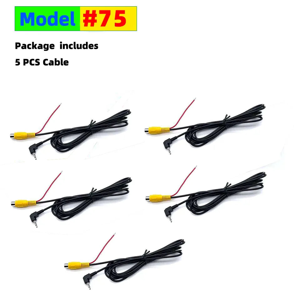 QXNY Rearview Camera Connection Cable RCA To 2.5mm AV Converter Cable Car Rear View Reverse Parking Camera for Car DVR Dashcam