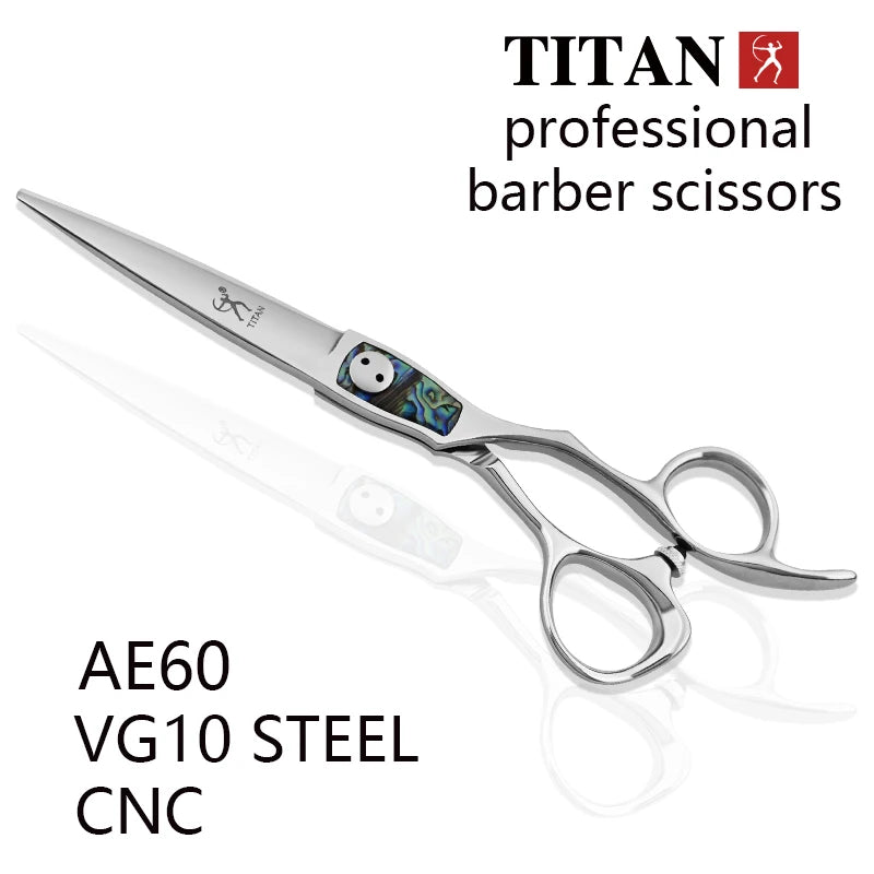 TITAN professional barber scissors cutting thinning hair cut tool hairdressing shear 6inch vg10 steel cnc