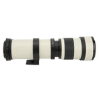 White 420800mm Aperture F 8.316 Full Manual Focusing Telescope Zoom Telephoto Lens for EF‑S Mount Camera Manual Focusing Lens