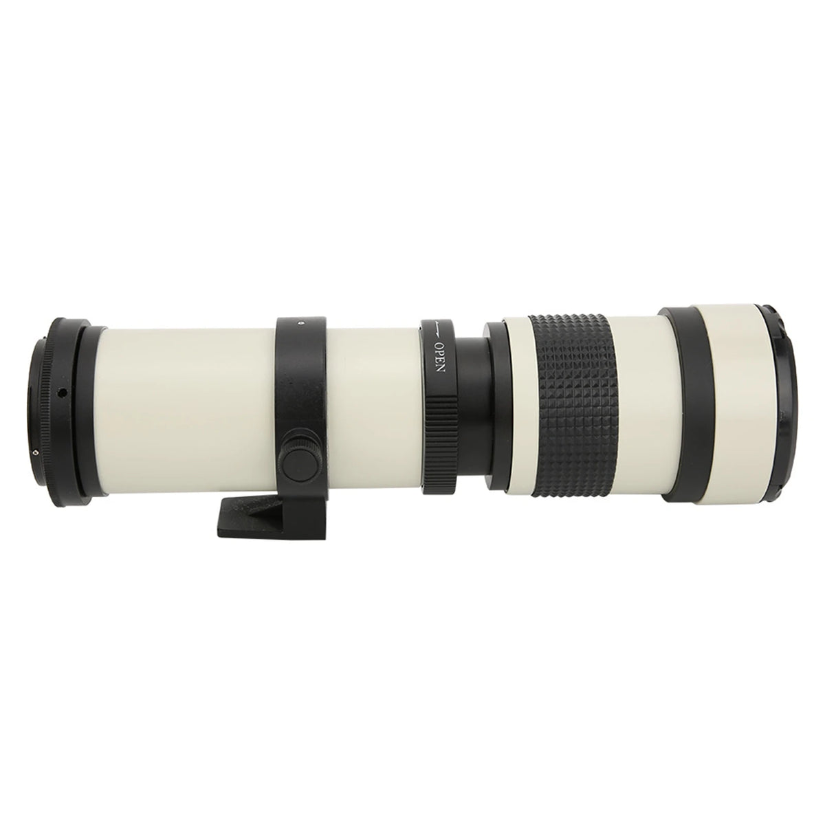 White 420800mm Aperture F 8.316 Full Manual Focusing Telescope Zoom Telephoto Lens for EF‑S Mount Camera Manual Focusing Lens