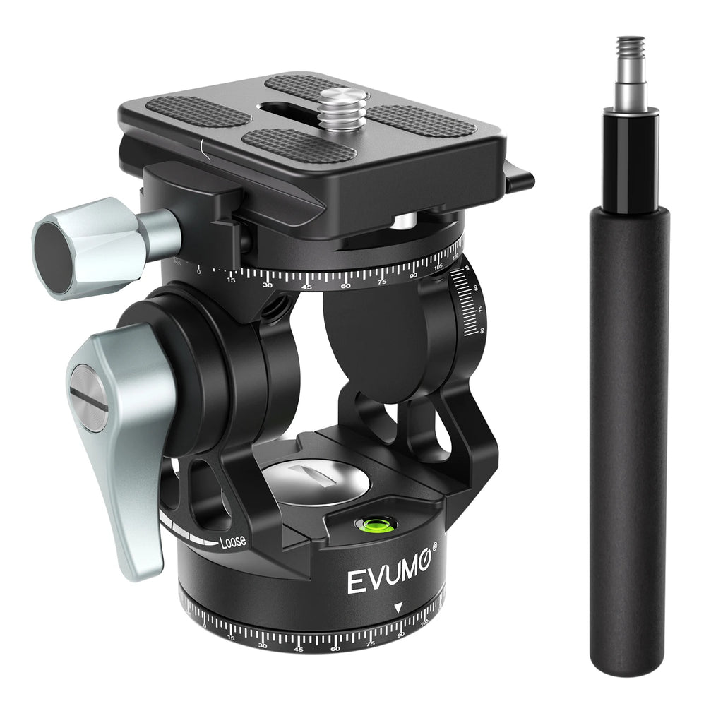 Mini Hollow Hydraulic Head Tripod Tilt Head Camera Video Head with Handle for Tripod Monopod Arca Q.R Plate for Dslr Camera