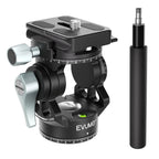 Mini Hollow Hydraulic Head Tripod Tilt Head Camera Video Head with Handle for Tripod Monopod Arca Q.R Plate for Dslr Camera