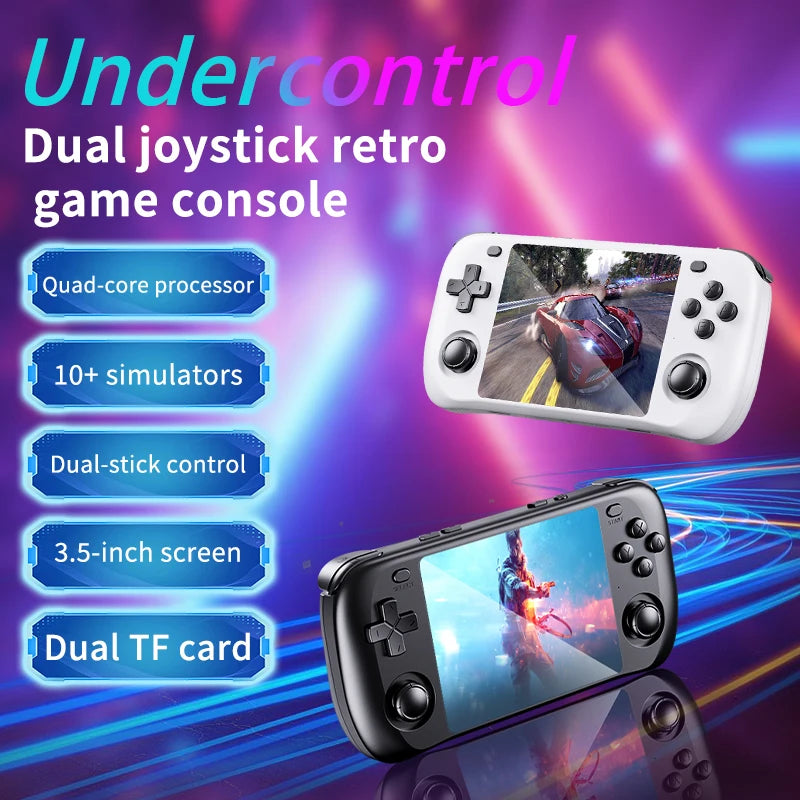 H36S Retro Video game console 3.5inch IPS Screen handheld game console 128GB Built-in 20000+ Classic Games Portable Joystick