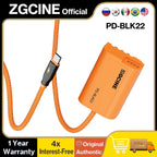 ZGCINE DMW-BLK22 Dummy Battery USB-C PD Cable 23.6in for Panasonic Lumix S5II/S5IIX